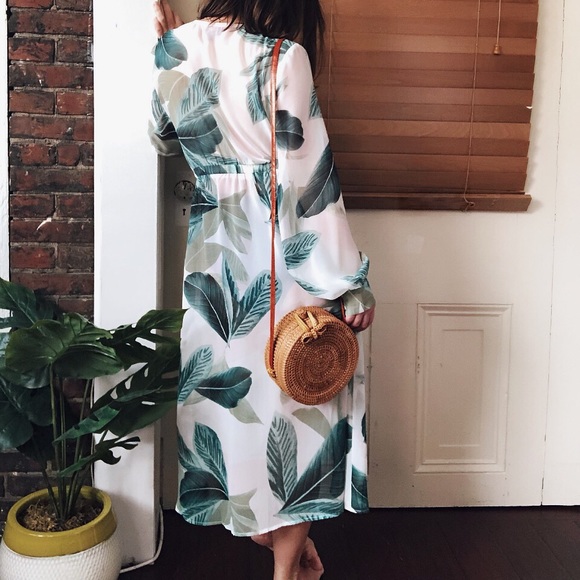 Last 1✨🆕Malibu Palm Leaf Kimono Beach Cover Up - Picture 4 of 8